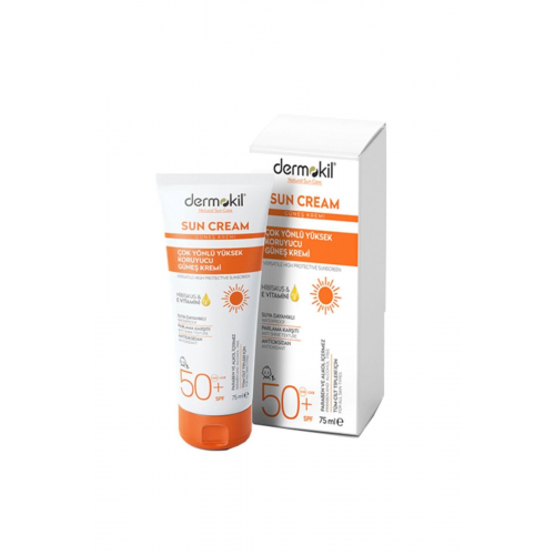 Dermokil Sun Cream-Çok Yönlü Yüksek Koruyucu Güneş Kremi 50 SPF 75 ml