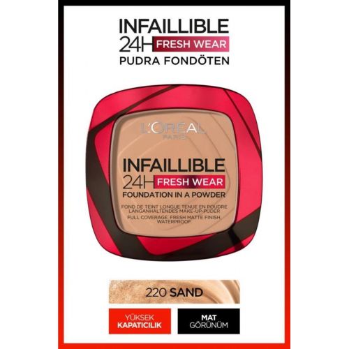 Loreal Paris Infaillible 24H Fresh Wear Pudra Fondöten 220 Sand