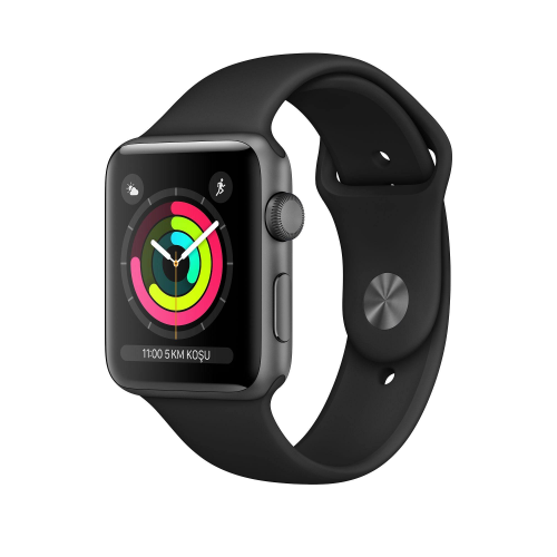 Apple Watch Series 3 GPS, 42mm Uzay Grisi Alüminyum Kasa Ve Siyah Spor Kordon - MTF32TU/A