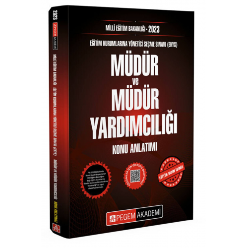 Pegem Yayınları 2023 Milli Eğitim Bakanlığı EKYS Müdür Ve Müdür Yardımcılığı Konu Anlatımı