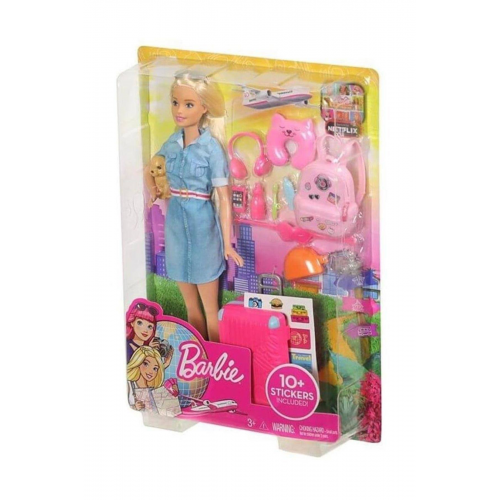 Barbie Seyahatte Bebeği Ve Aksesuarları