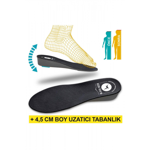 Black Deer Extender 4,5 Cm Siyah Boy Uzatıcı Tabanlık Unisex