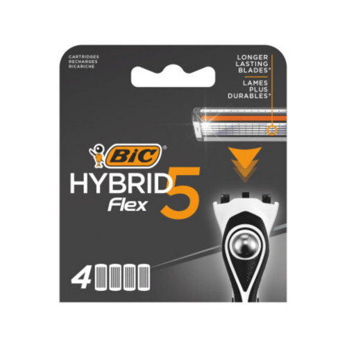 BIC Hybrid 5 Flex 4'lü Yedek Tıraş Bıçağı Kartuşu