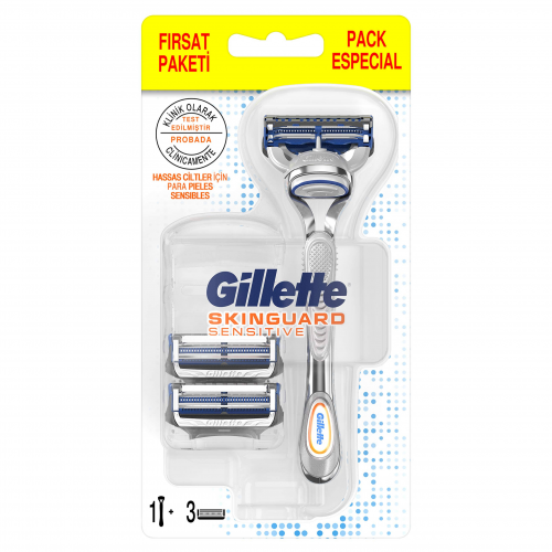 Gillette Skinguard Tıraş Makinesi + 3'Lü Yedek Bıçağı