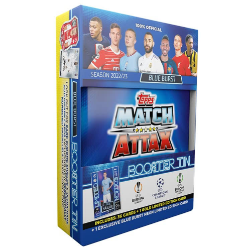 Topps Sürpriz UEFA Şampiyonlar Ligi 22/23 Sezonu Match Attax Metal Kutu Destek Paketi