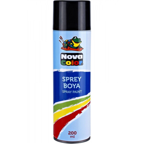 NOVA COLOR SİYAH SPREY BOYA 200 ML