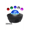 ZENON Starry Projektör Bluetooth+usb Hoparlör Lazer Işıklı Sese Duyarlı Renkli Disko Parti Lambası