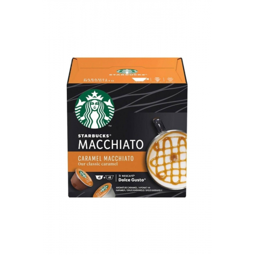 Starbucks Capsule Cafea Caramel Macchiato By Nescafé Dolce Gusto, 12 Capsule, 6 Bauturi, 127.8g