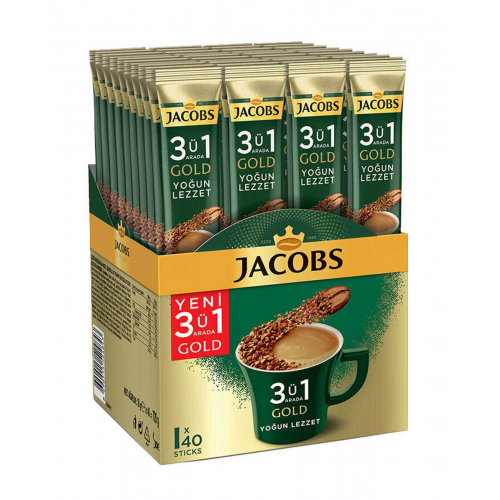 Jacobs 3'ü 1 Arada Gold Yoğun Lezzet Kahve 18g 40 Adet