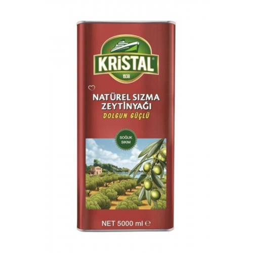 Kristal Naturel Sızma Dolgun Güçlü Zeytinyağı 5 Litre