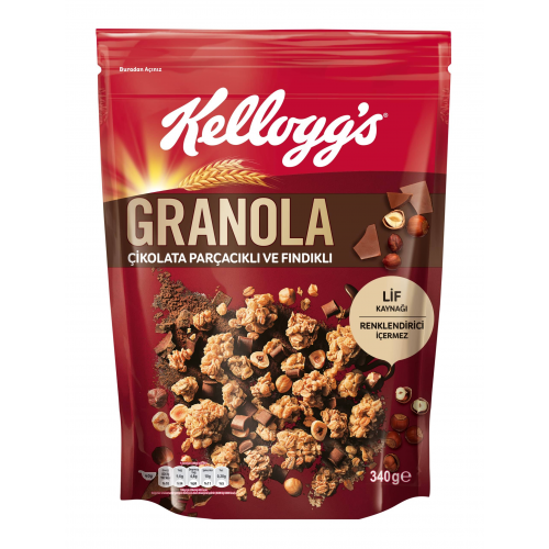 Kellogg's Granola Çikolata Fındıklı 340 Gr